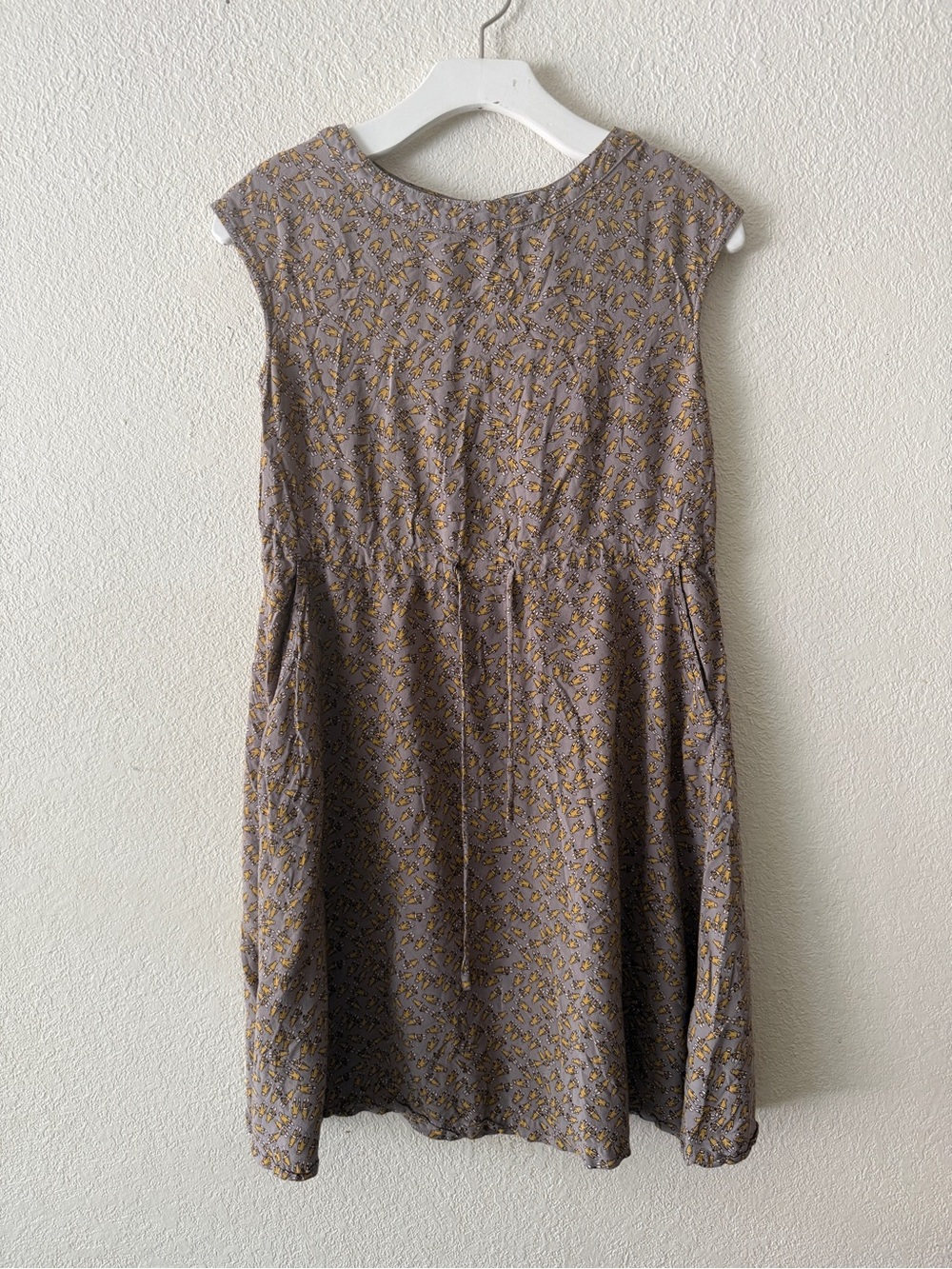 Frock Shop Novelty People Print Cap Sleeve Mini‎ Dress size Small